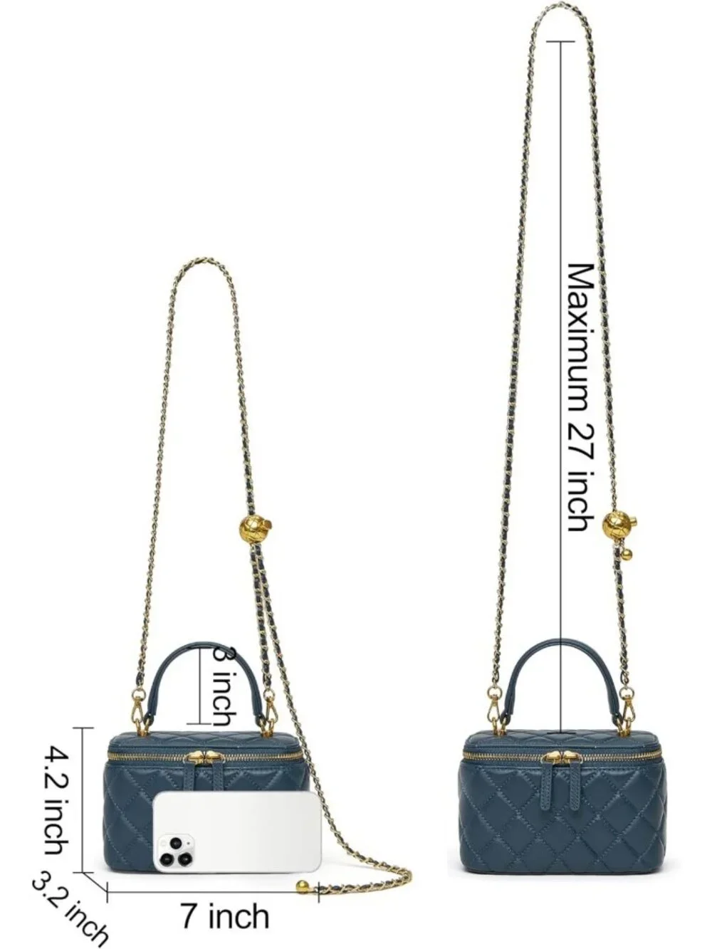 Stylish Mini Leather Crossbody Purse for Women | Chic Top Handle Box Bag